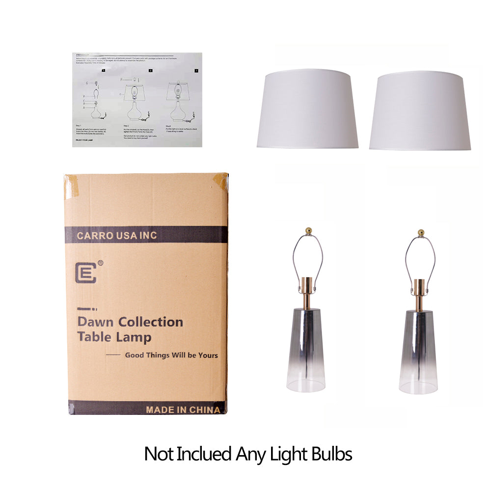 Rosemary Ombre Glass Table Lamp Set of 2 - 25