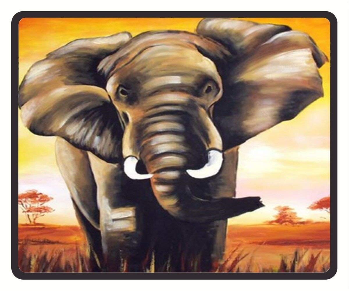 Premium Gaming Mouse Pad with Famous Elephant Paintings Art Print - Non-Slip Rubber Base, Large Size for PC & Laptop - Perfect for Gaming, Office Work & Home Use