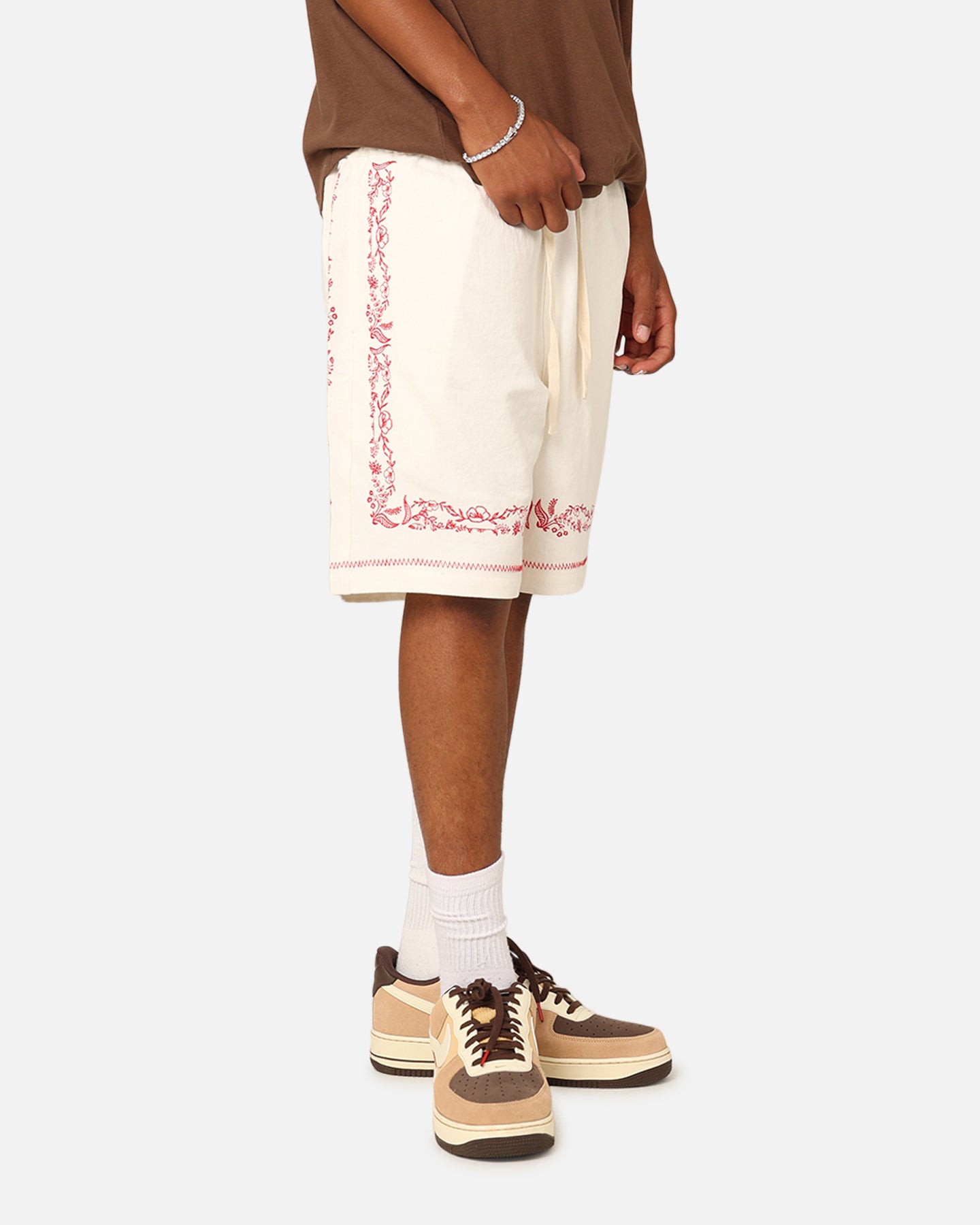 404 Frontier Linen Blend Shorts for Men - Comfortable Casual Summer Shorts in Off White - Perfect for Beach, Vacation and Outdoor Activities