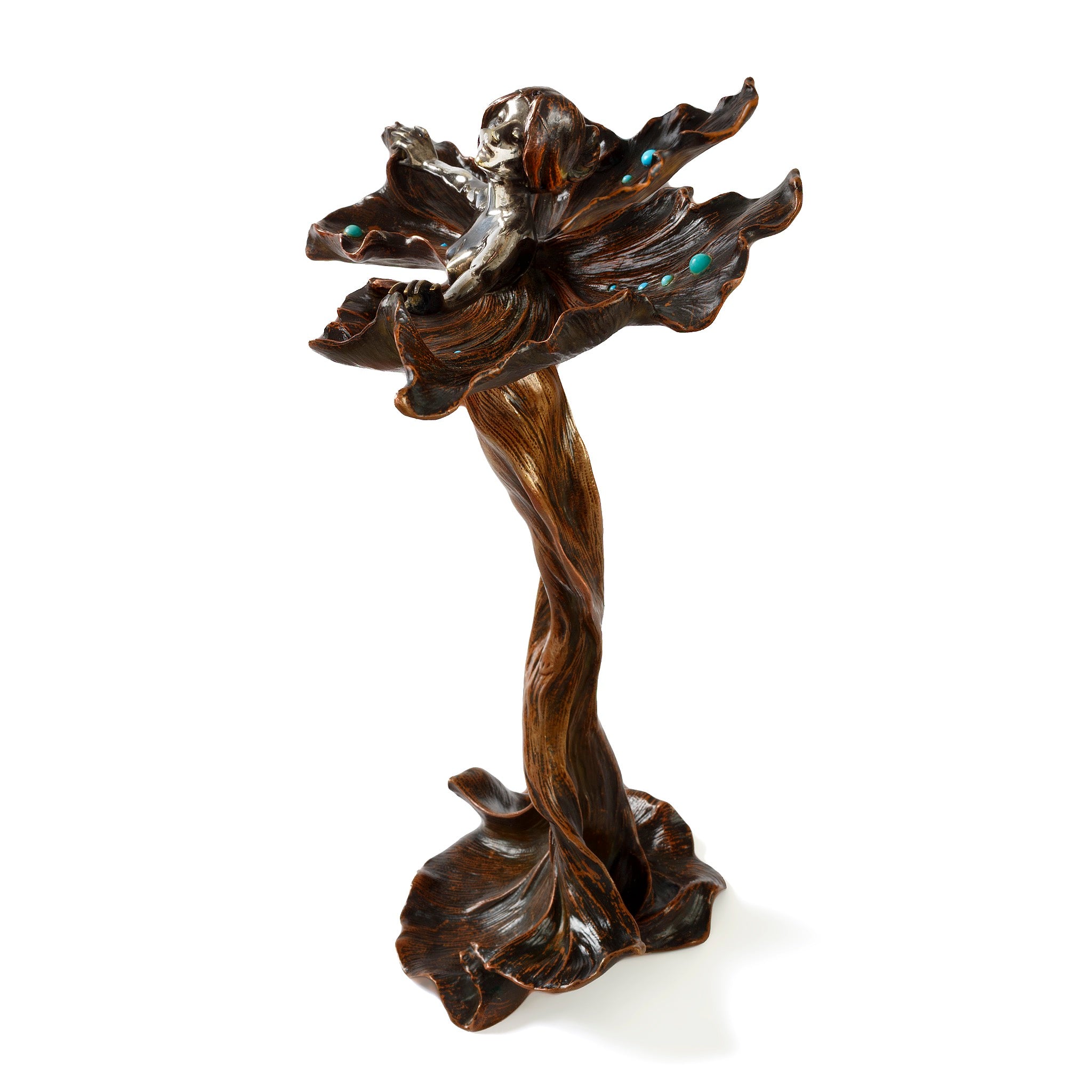 Louis Chalon (Attributed) Danse du Papillon Bronze Sculpture - Antique French Figurine, Butterfly Dance Art Statue, Home & Office Decoration, Collectible Gift for Art Lovers