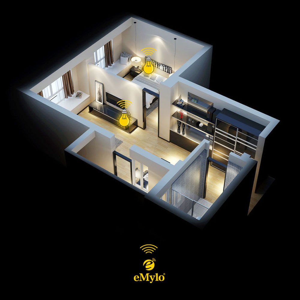 eMylo 12V Relay Switch with 433MHz Wireless RF Remote Control - 2-Channel System with 2 Transmitters for Door & Light Control | Home Automation & DIY Projects