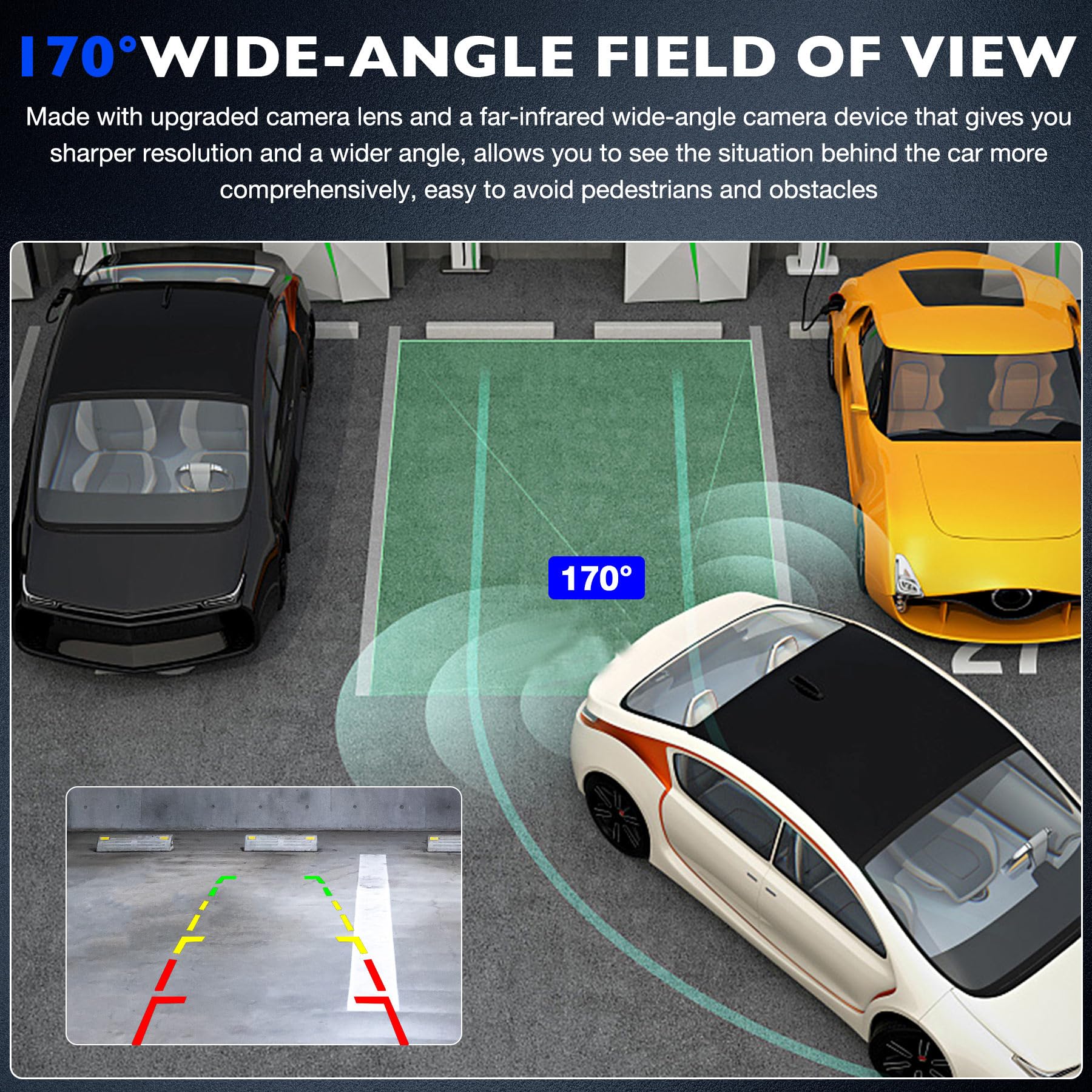 Rear View Backup Camera for 2012-2015 Honda Pilot EX LX EX-L SE Touring 3.5L V6 - Safety Reverse Parking Assist Camera - Replaces 39530SZAA01 39530SZAA21 HO1960125 - Perfect for Night Driving & Tight Parking Spaces