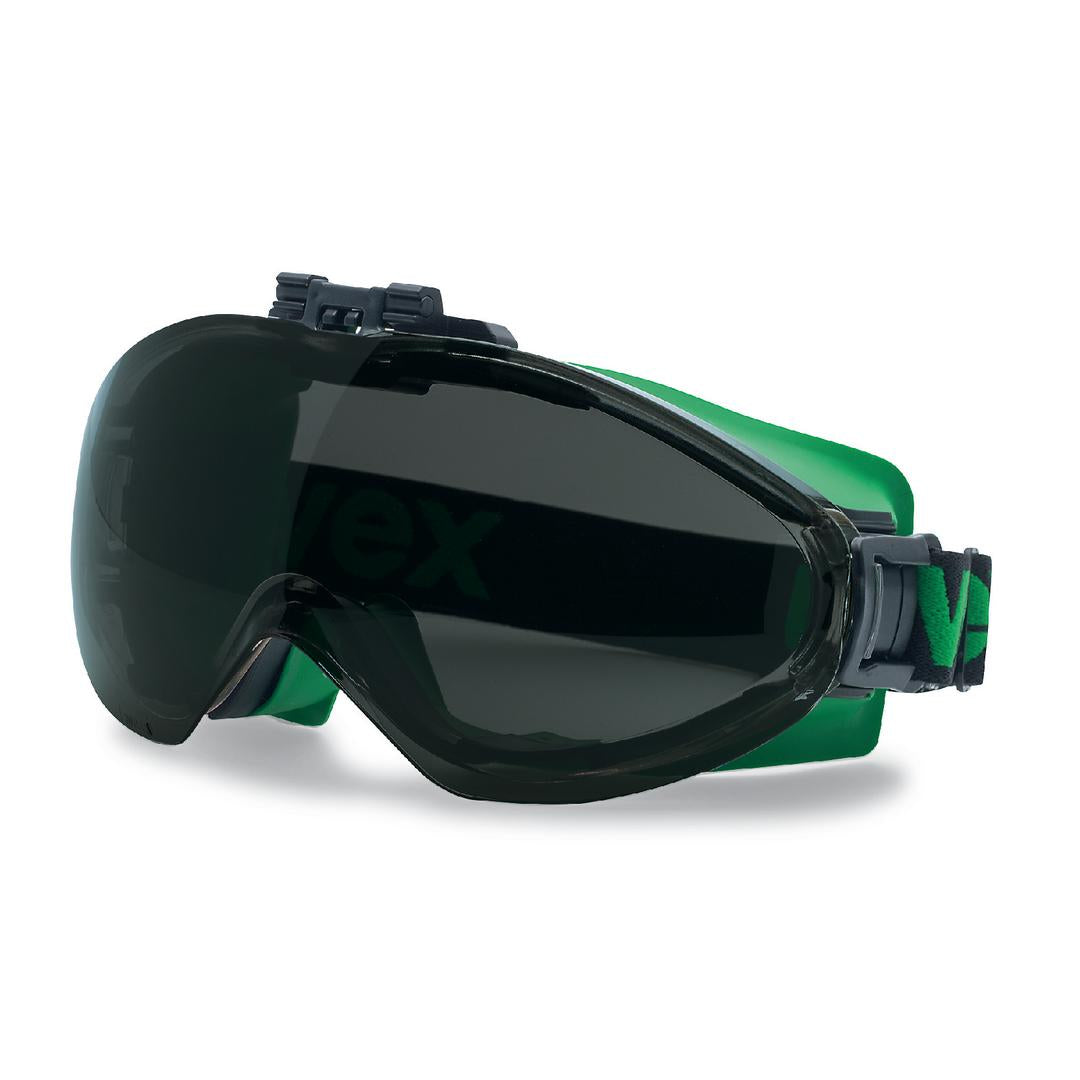 UVEX Ultrasonic Welding Goggles with Flip-Up Lens - Shade 5 Eye Protection (9302045) for Welding, Metalwork & DIY Projects - Minimizes Spark Damage & UV Exposure