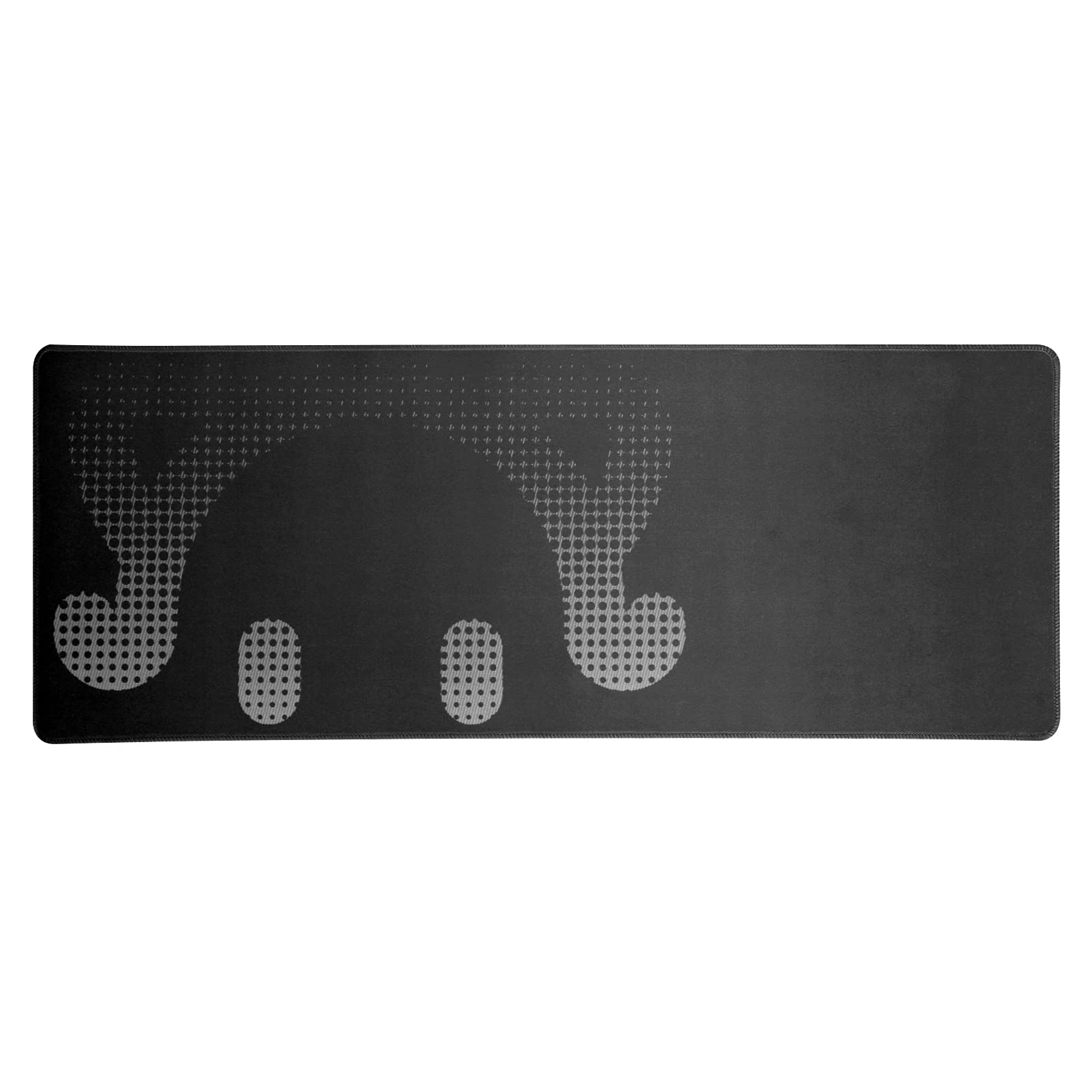 Hilitand Extra Large Gaming Mouse Pad - Non-Slip Rubber Base & Smooth Cloth Surface for PC, Laptop, Notebook, Tablet (Black) - Perfect for Office Work, Gaming & Graphic Design