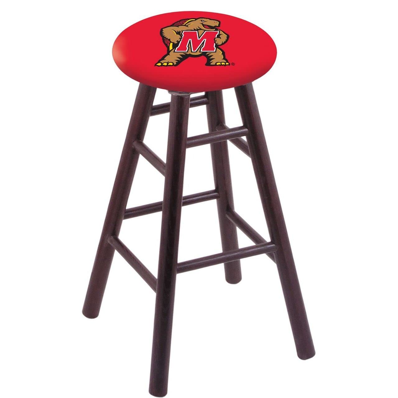 Holland Bar Stool Co. Dark Cherry Oak Bar Stool with Comfortable Maryland Seat - Perfect for Kitchen Islands, Home Bars & Breakfast Nooks