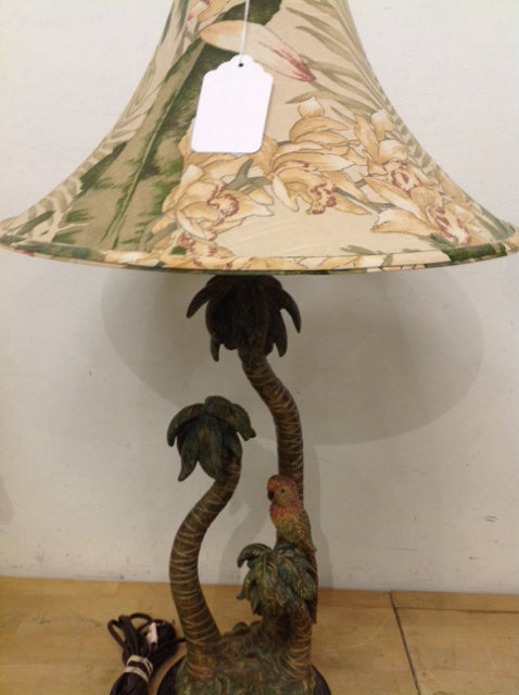 30 Resin Palm Parrot Lamp - Handmade Tropical Decor for Home, Bedroom, or Patio - Perfect for Boho, Coastal, and Jungle Themed Spaces