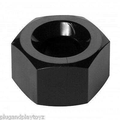 Premium Black Thick Firm Cock Ring Ball Stretcher - Enhances Pleasure & Performance, Perfect for Couples Play & Solo Exploration