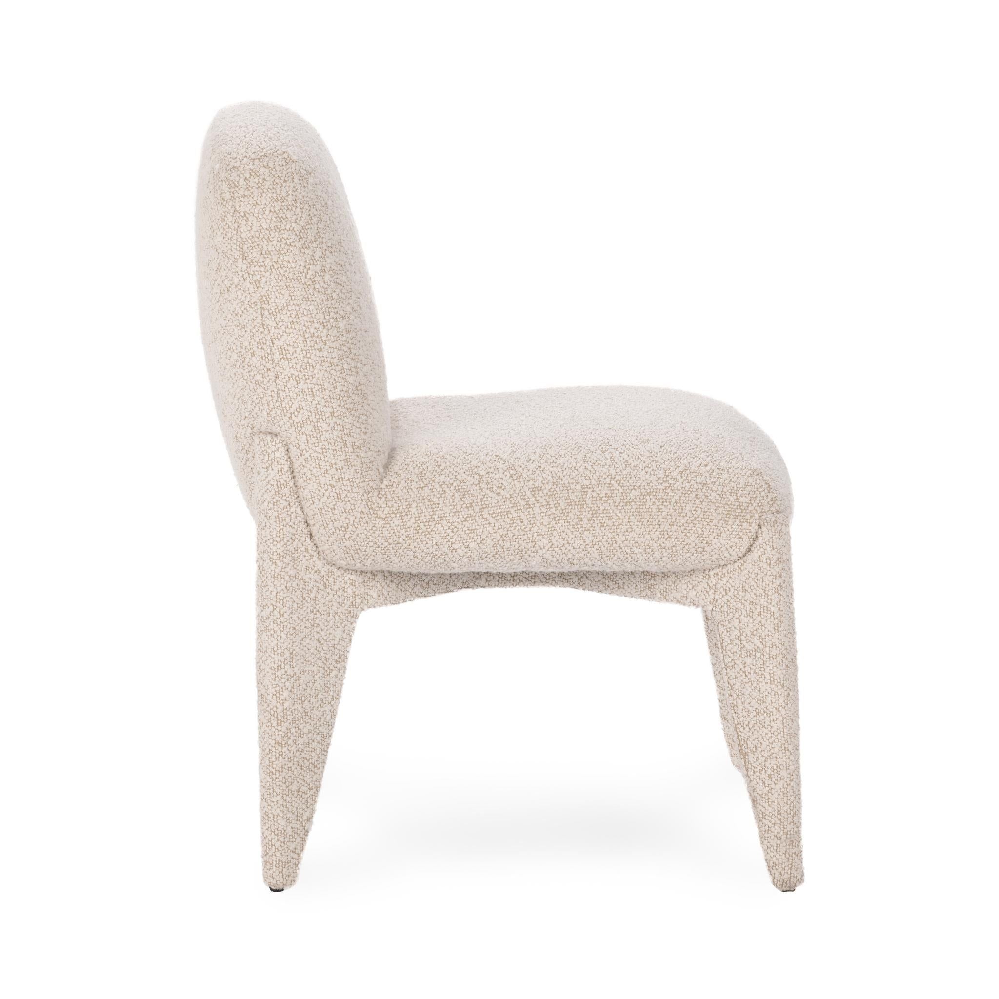 Premium Danson Upholstered Dining Chair - Beige Fabric Seat - Comfortable Modern Kitchen & Dining Room Furniture for Home & Restaurant Use
