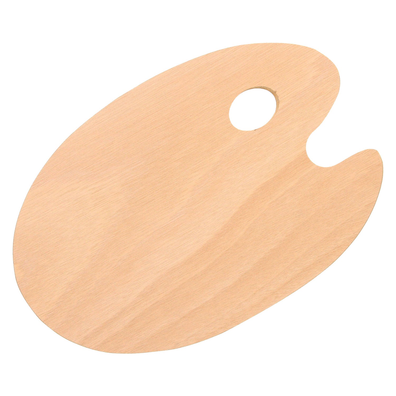 U.S. Art Supply 8 x 12 Inch Large Wooden Oval Artist Painting Palette with Thumb Hole - Wood Paint Mixing Tray for Acrylic, Oil & Watercolor - Perfect for Students & Professional Artists - Ideal for Studio Painting, Outdoor Sketching & Art Classes