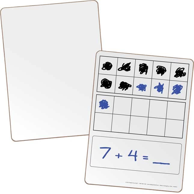 Really Good Stuff Math Small Group Dry Erase Board Kit - Primary Classroom Supplies - 1 Multi-Item Kit for Elementary Math Practice, Group Activities & Whiteboard Learning