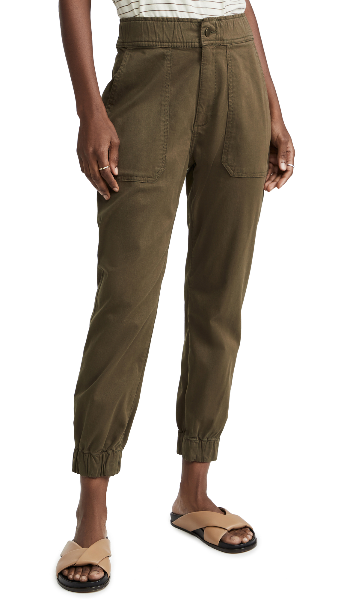 DL1961 Women's Laura High Rise Joggers - Soft Stretch Jogger Pants for Women, Comfortable Lounge Pants, Casual Athletic Wear for Yoga, Running & Everyday Wear