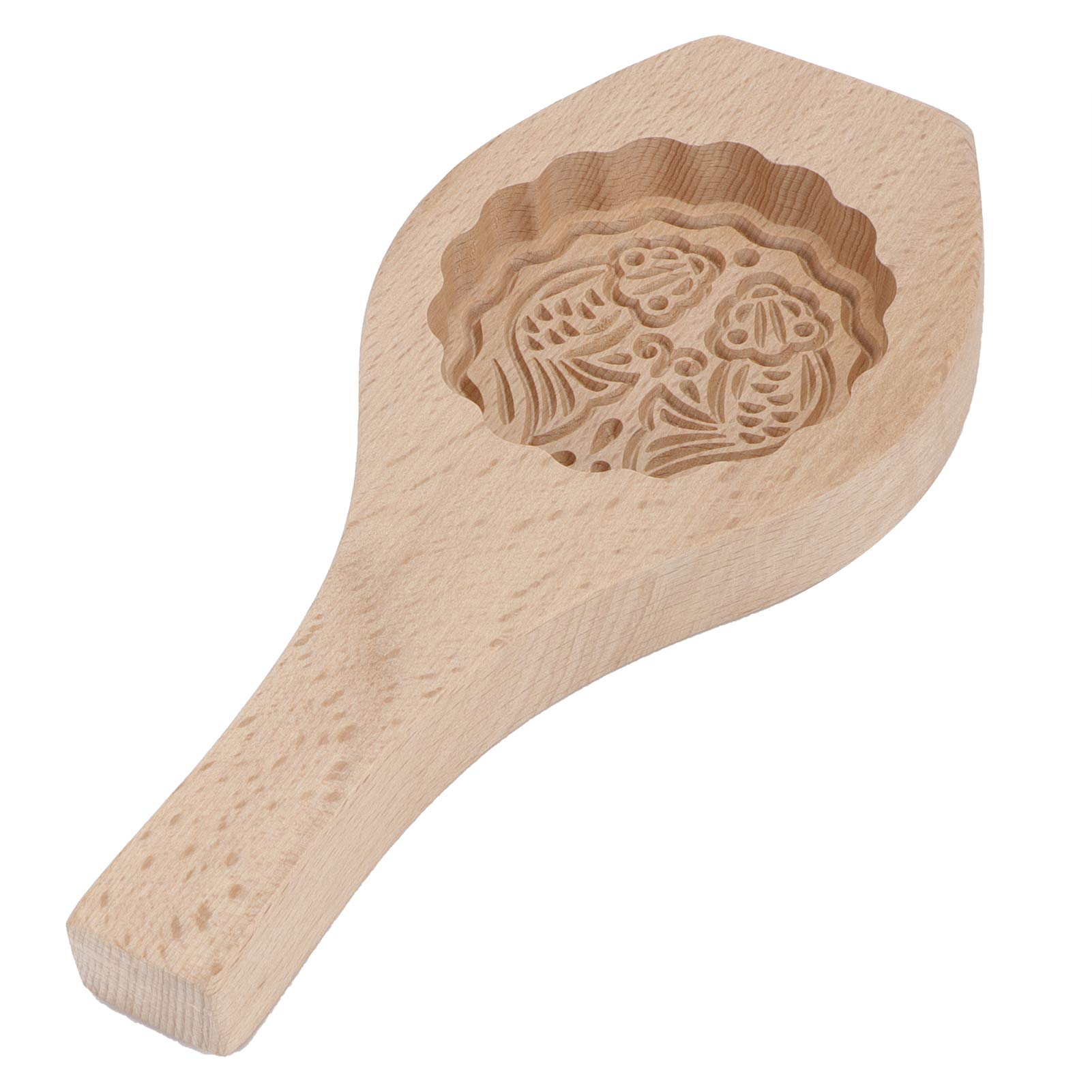Moonfish 2 Blue Wooden Mooncake Mold - DIY Cookie & Muffin Baking Tools for Home Kitchen | Perfect for Holiday Baking, Party Treats & Gift Making