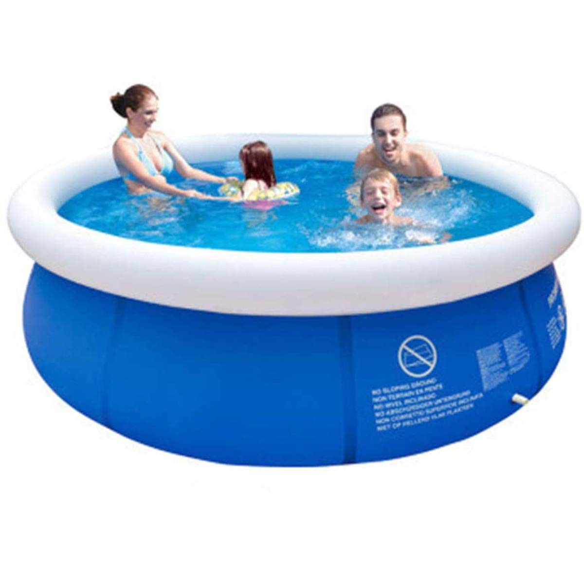 BWBG Inflatable Swimming Pool - Large Family Size, Summer Deluxe Inflatable Paddling Pool for Kids, Children & Adults - No Pump Included | Perfect for Backyard Fun, Birthday Parties & Summer Cooling Off