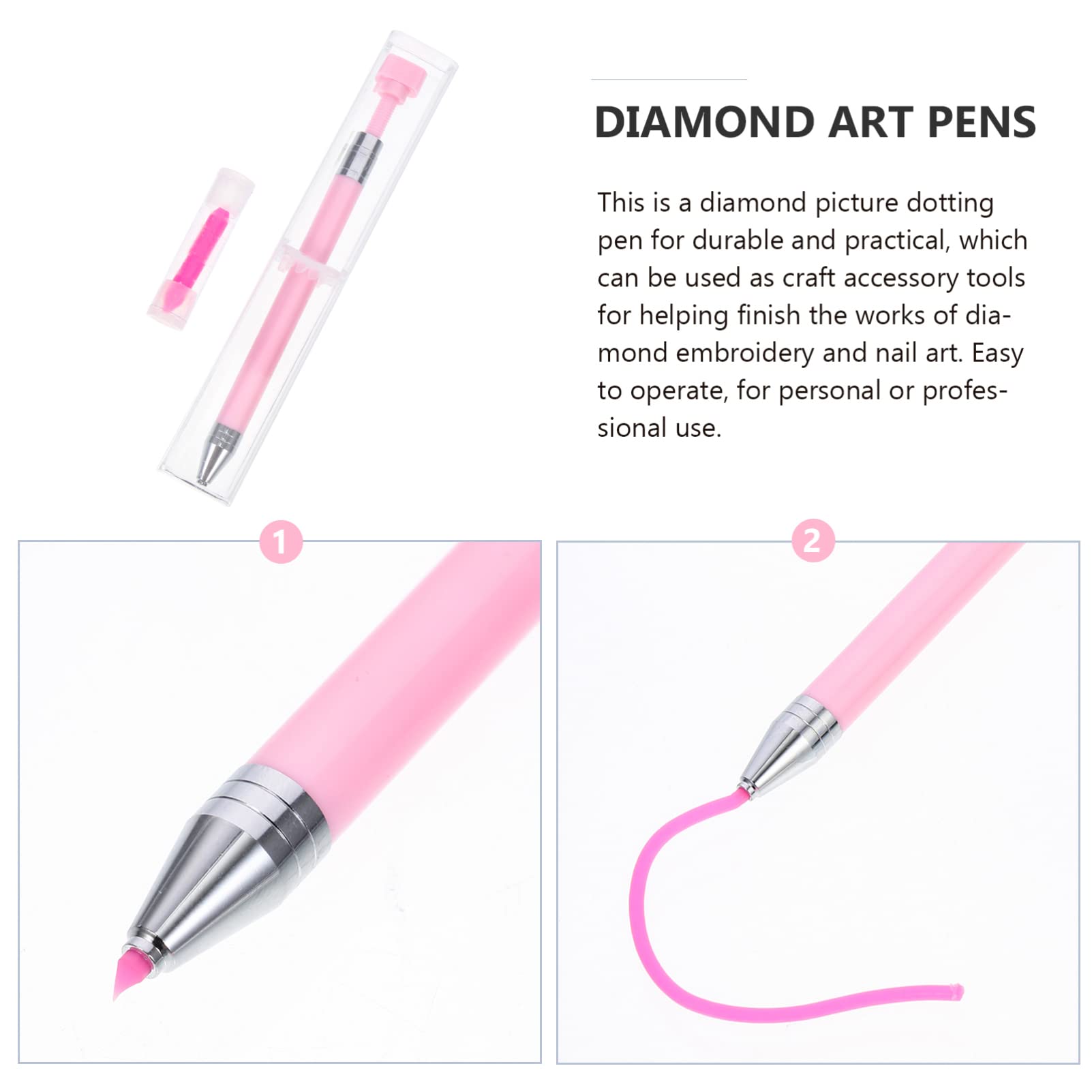 FOMIYES Rotatable Nail Art Drill Pen with Diamond Tips - Professional DIY Nail Art Tool Kit for Diamond Dotting, Drawing & Nail Design - Perfect for Home Manicures, Salon Use & Creative Nail Art Projects