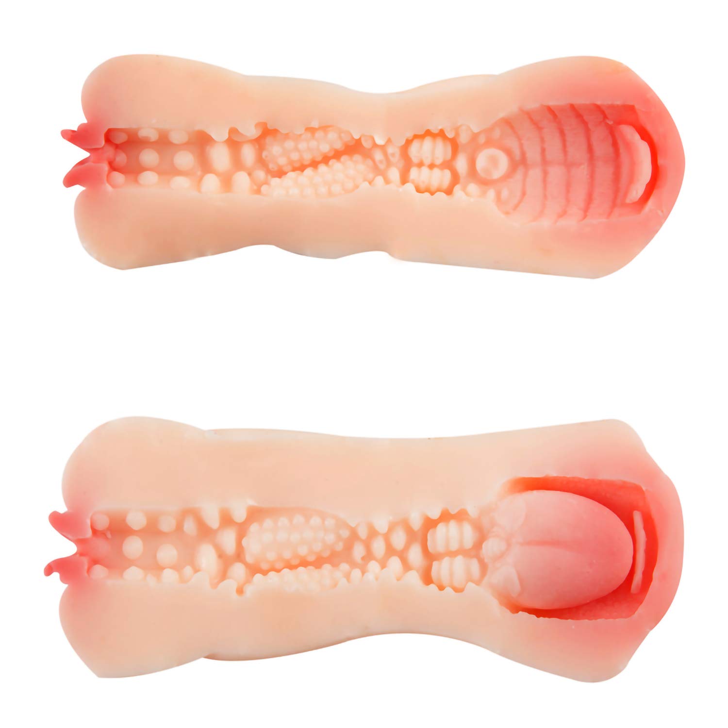 3 in 1 Realistic Male Masturbator Toy - Lifelike 3D Vagina & Tight Anus Stroker, Portable Pocket Pussy with Triple Channels for Men | Discreet Adult Sex Toy for Solo Pleasure & Couples Play