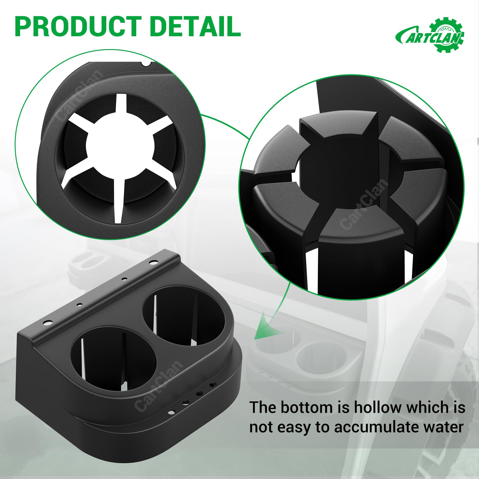 Club Car DS Golf Cart Dual Cup Holder Kit - OEM# 1016811 & 101708301 - Fits 1993 & Newer Models - Perfect for Golf Courses, Resorts & Neighborhood Cruising