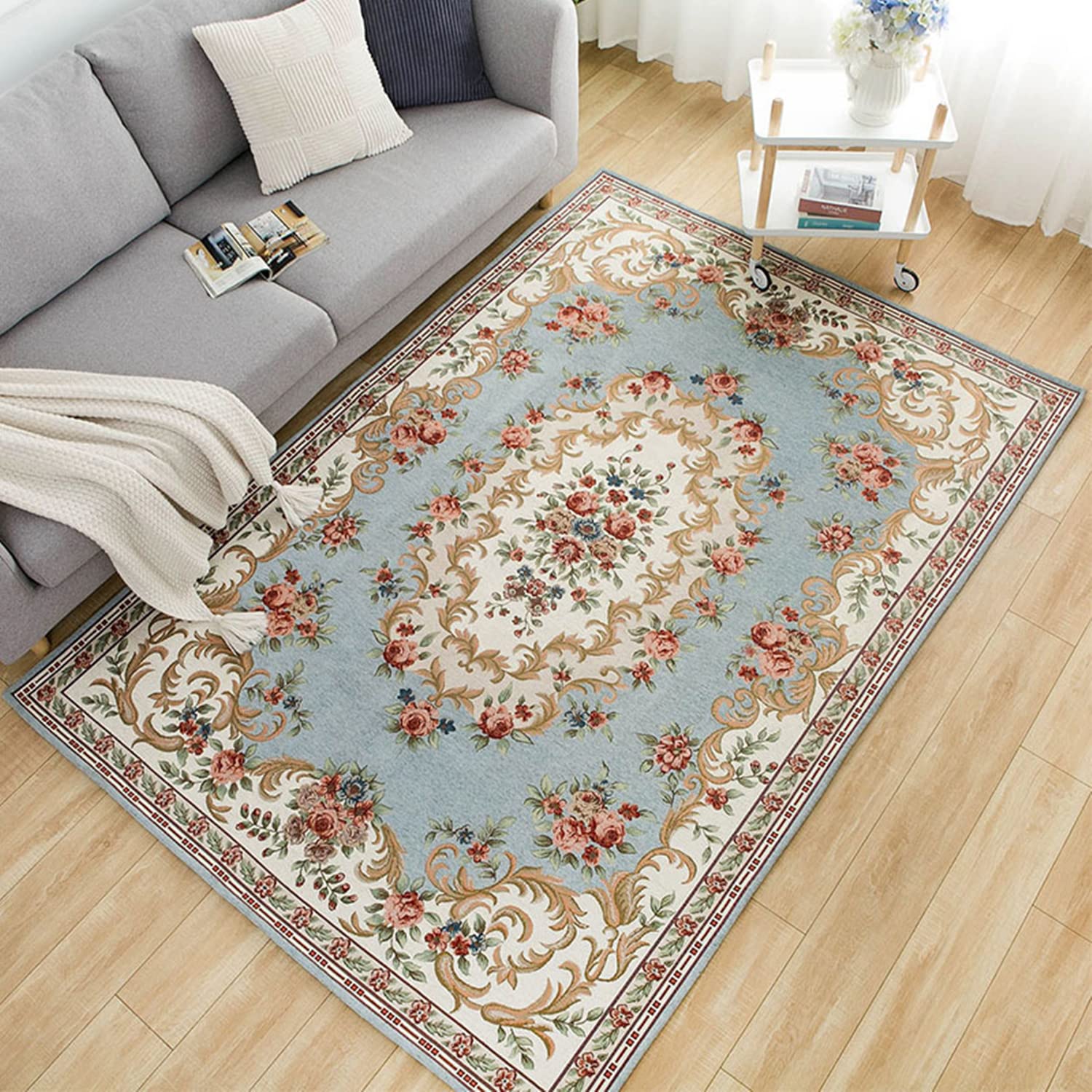 Ukeler Floral Non-Shedding Washable Area Rug - 5'2