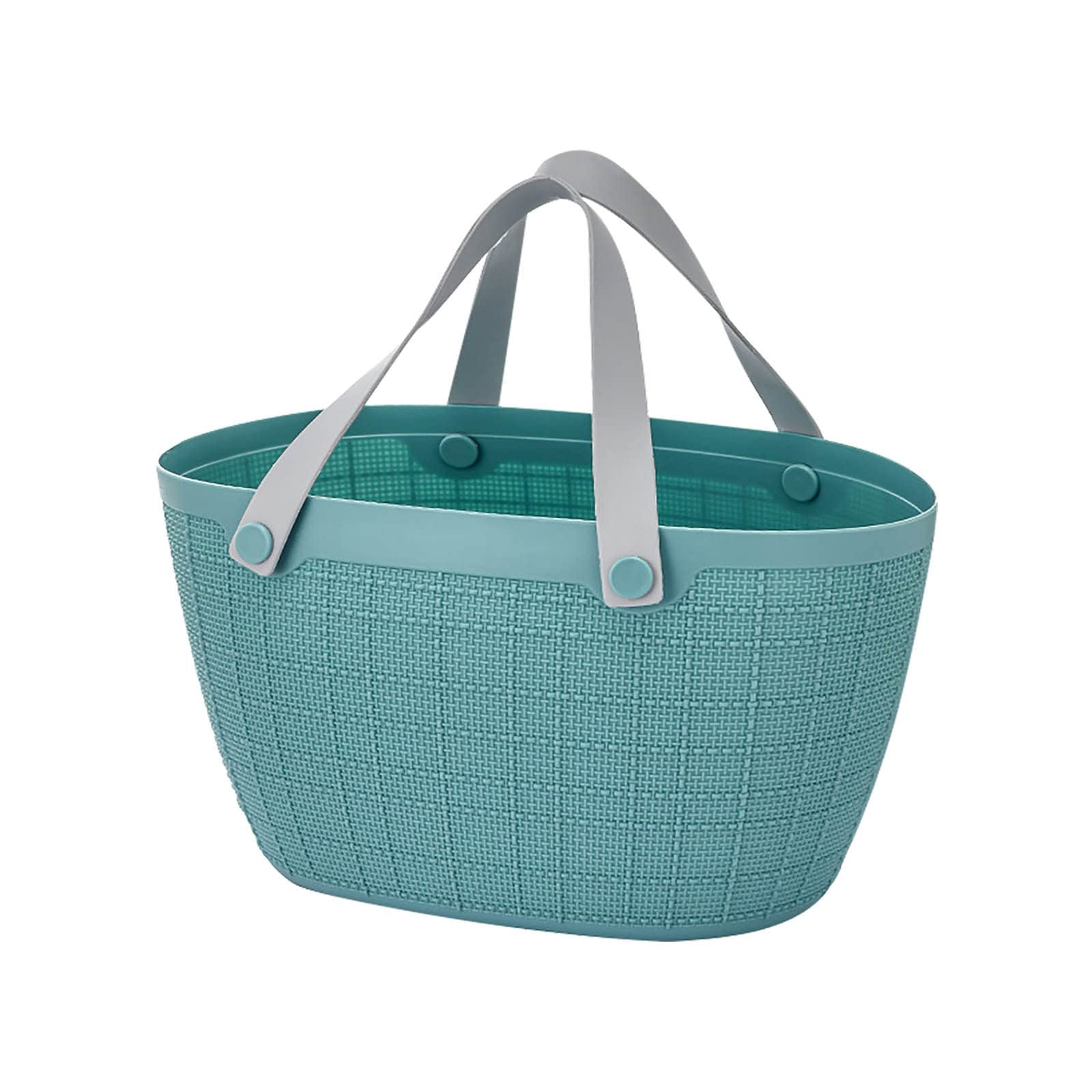 Portable Soft Plastic Shopping Basket - Foldable Picnic Basket, Laundry Hamper, Bath & Beach Storage Bag for Travel, Camping & Outdoor Use (Green, One Size)