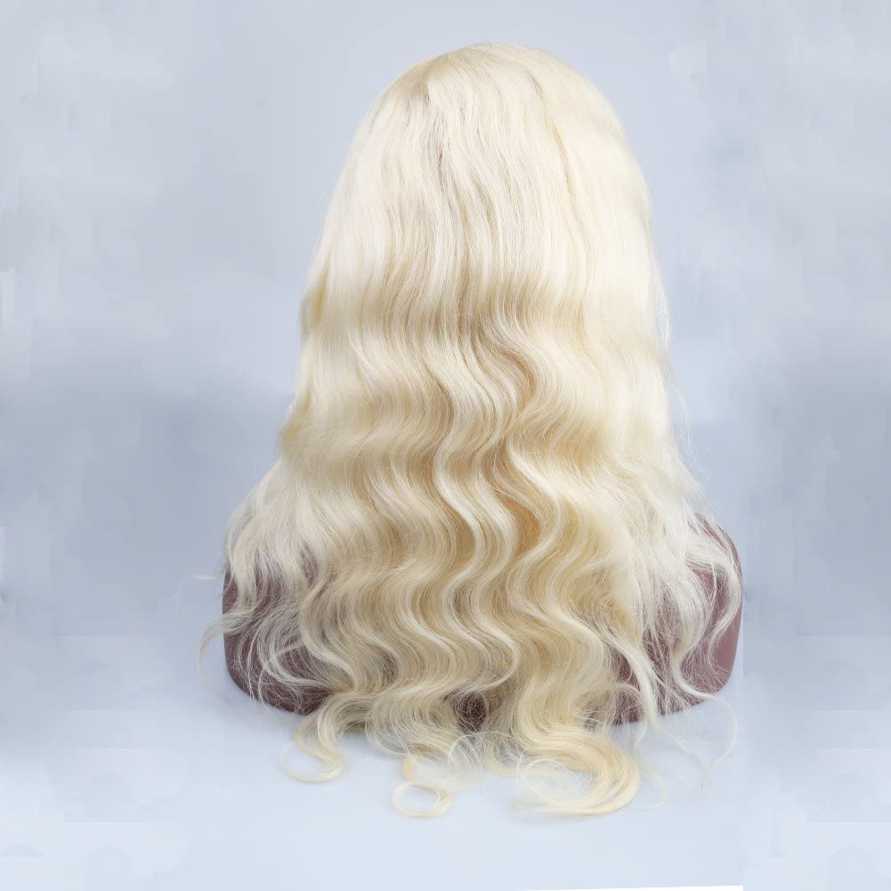 613 Blonde Glueless Full Lace Human Hair Wig with Baby Hair & Free Part - 24 Inch Body Wave Lace Front Wig for Women | Perfect for Daily Wear, Cosplay, and Special Occasions