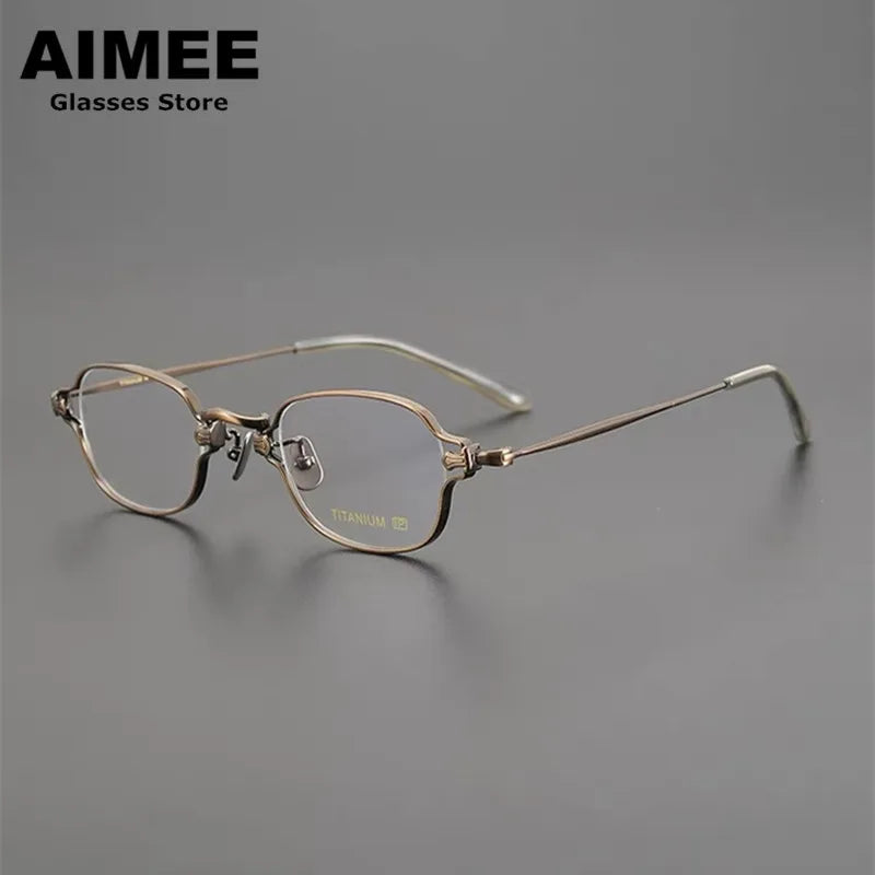 Aimee Unisex Full Rim Square Oval Titanium Eyeglasses 13186 - Lightweight & Durable Frame for Men & Women - Perfect for Reading, Work & Everyday Use