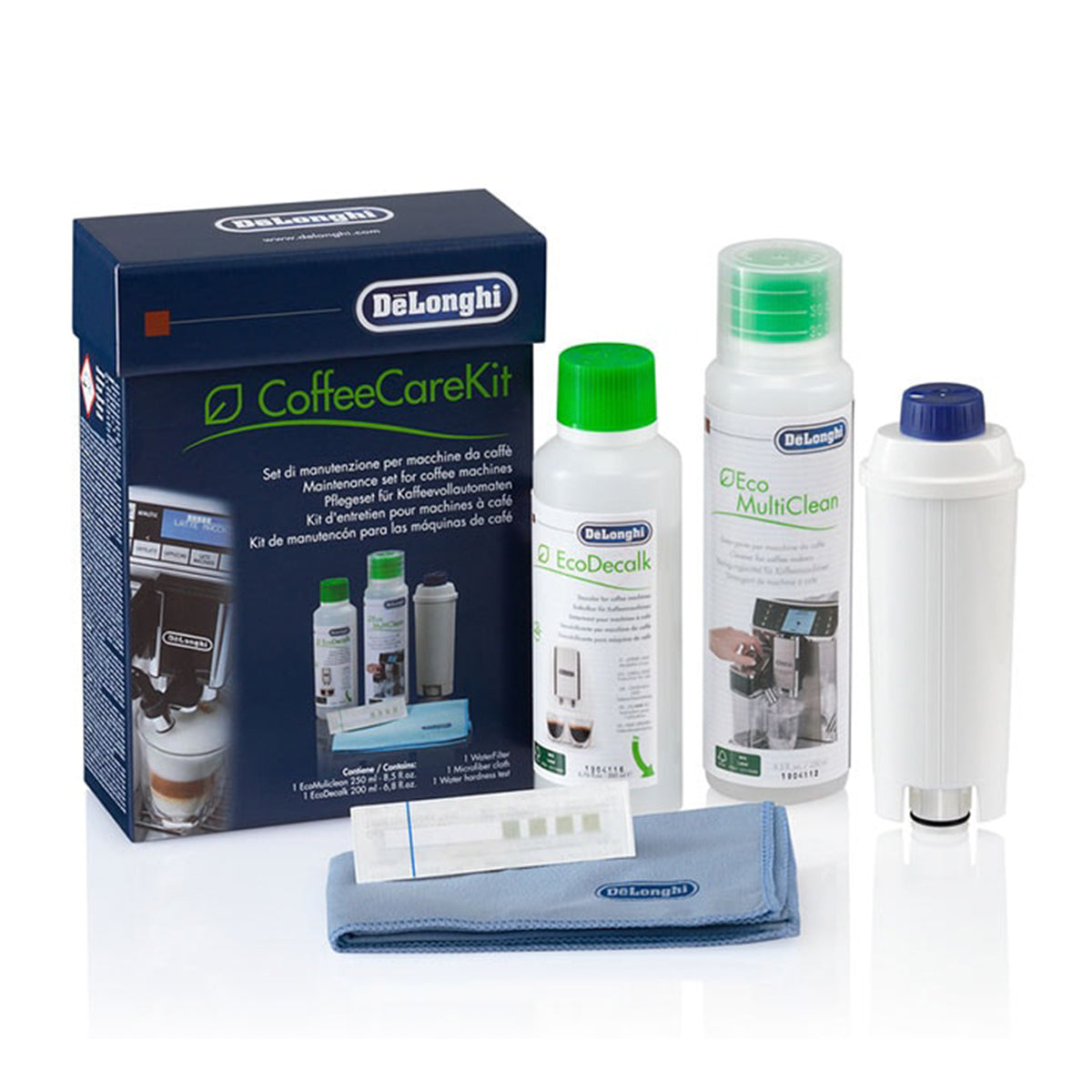 DeLonghi Coffee Care Kit - Essential Cleaning & Maintenance Tools for Espresso Machines - Perfect for Home Baristas & Coffee Enthusiasts - Keep Your Machine in Top Condition for Delicious Coffee Every Time
