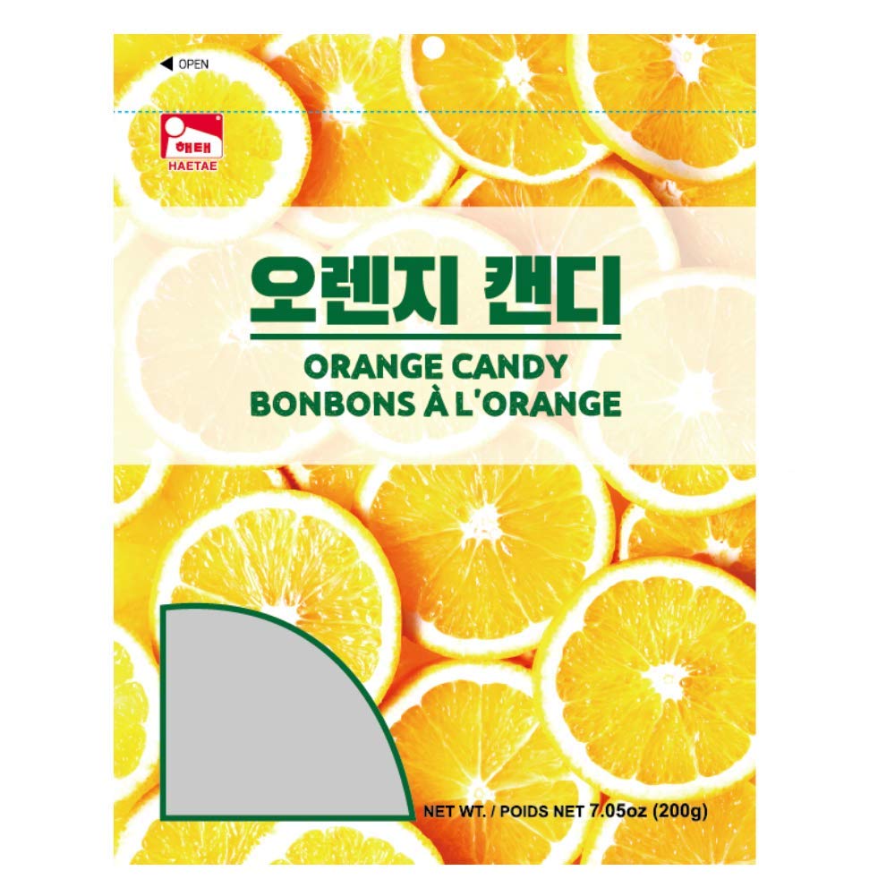 Haetae Assorted Flavors Candy 200g - Delicious Orange Candy Snack for Parties, Gifts & Everyday Treats | Korean Sweets