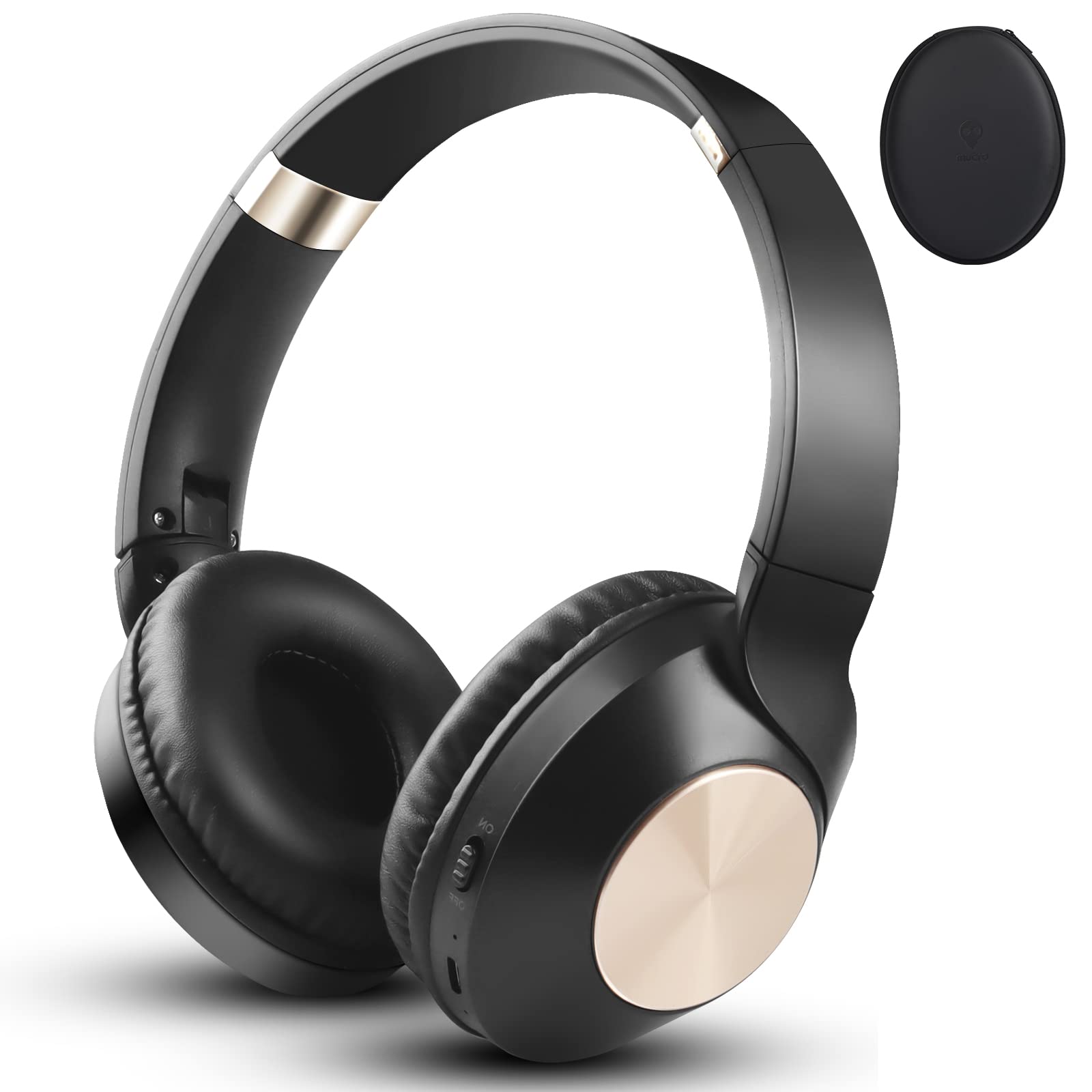 Wireless Bluetooth Over-Ear Headphones with Deep Bass HiFi Stereo, Foldable Design & Soft Protein Earmuffs, TF/SD Card Slot & Wired Mode - Perfect for Office, Work, Travel & Home Use