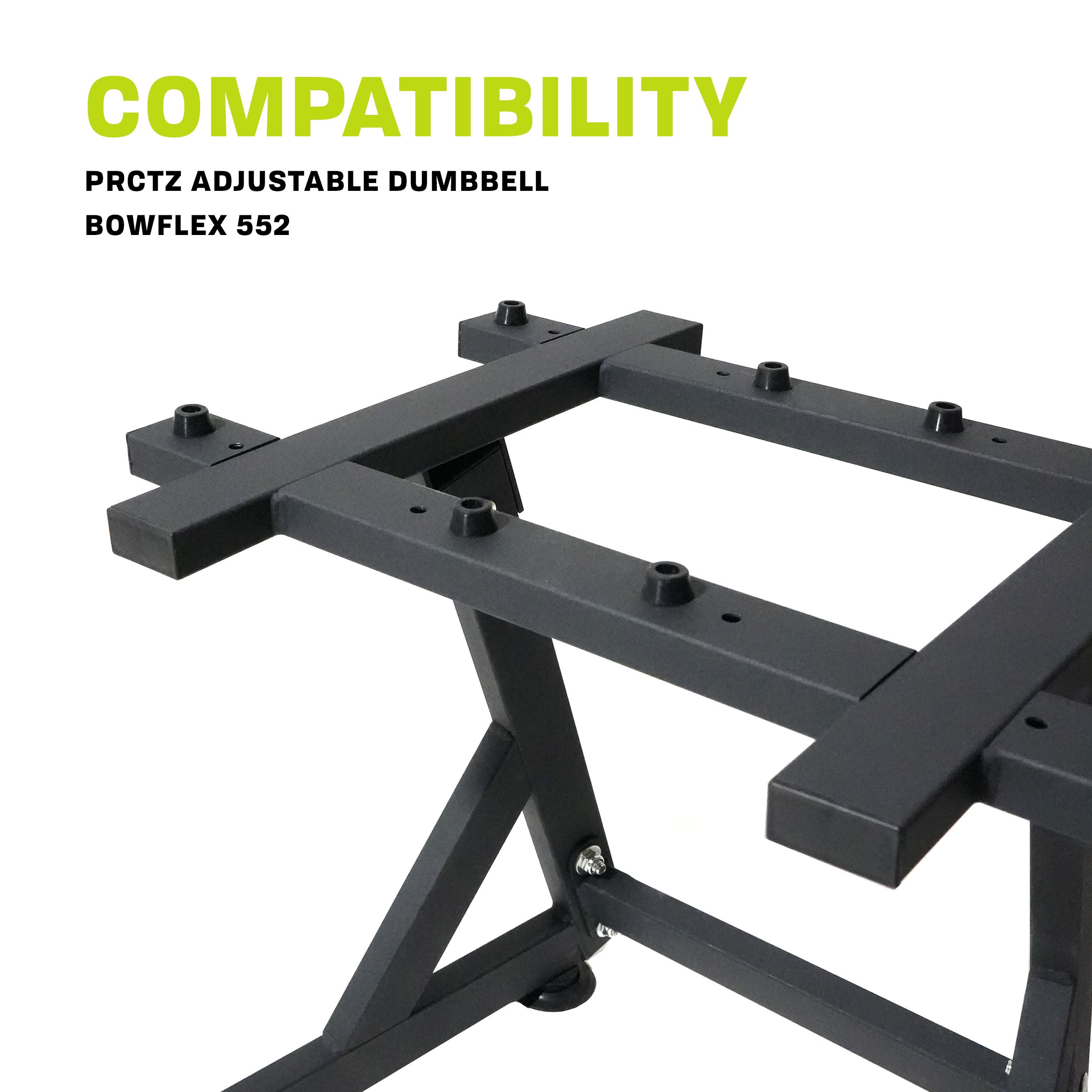 PRCTZ Adjustable Dumbbell Stand - Heavy Duty Dumbbell Rack for Home Gym, Weight Bench Accessories - Perfect for Garage Workouts & Strength Training