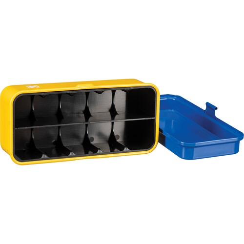 Kodak Steel 120/135mm Film Storage Case - Blue Lid & Yellow Body - Perfect for Film Protection, Travel & Photography Enthusiasts