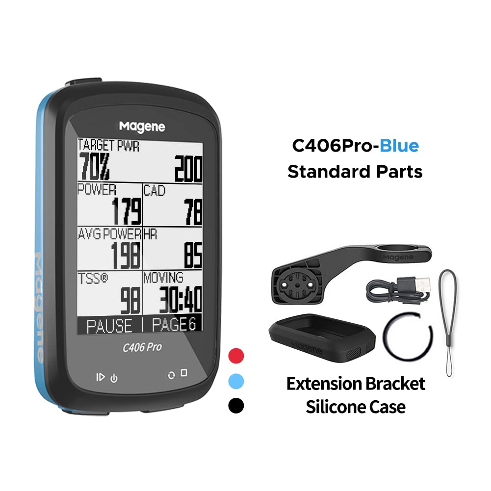 Magene C406 PRO GPS Bike Computer with ANT+ & Bluetooth 5.0, 2.4