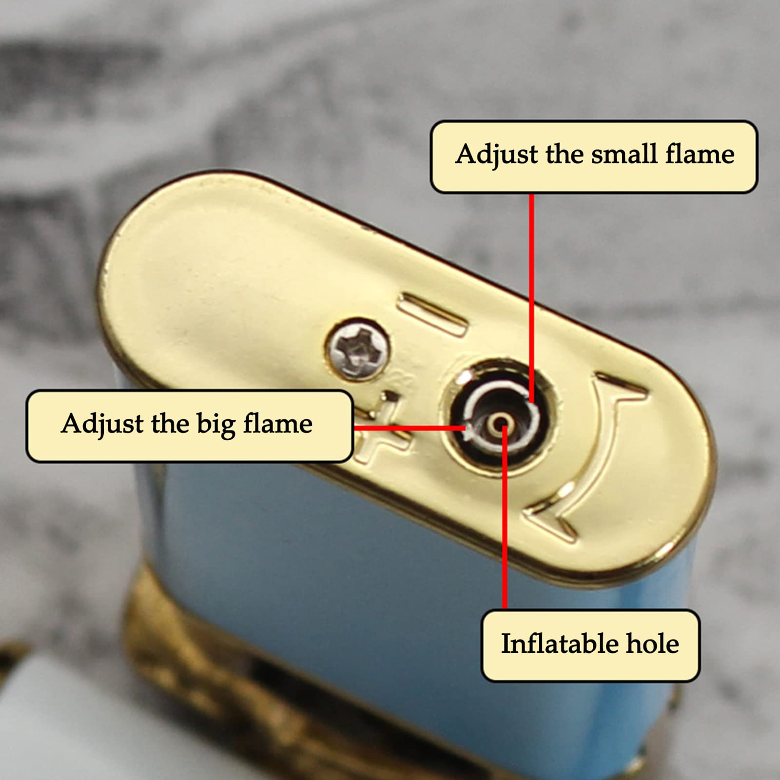 Dual Flame Lighter - Windproof Butane Torch for Men (White Dragon) - Perfect for Camping & Gifts