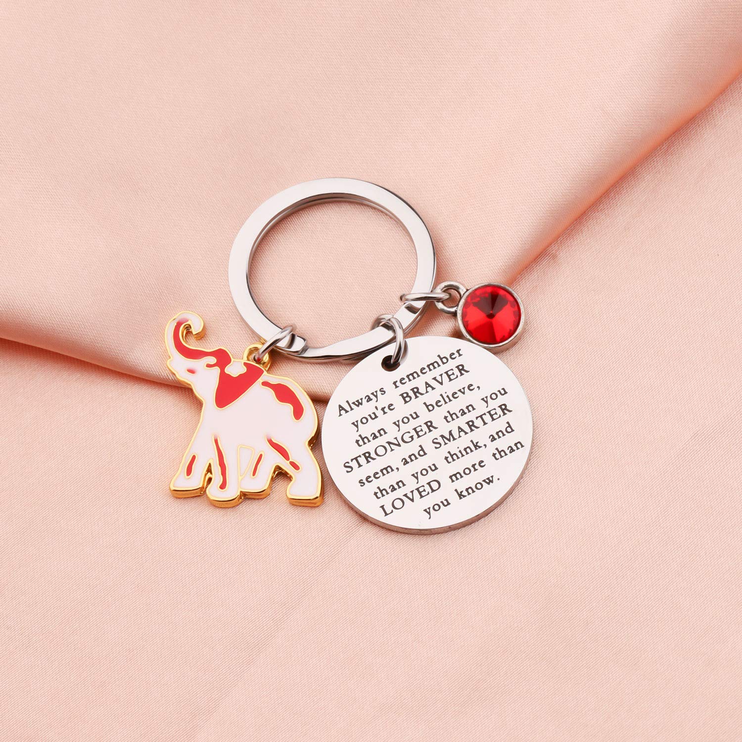 WSNANG Sorority Gift Keychain - Finer Women Greek Jewelry Braver Stronger Smarter Than You Think - Perfect for Sisterhood Gifts, Graduation Presents & Sorority Events