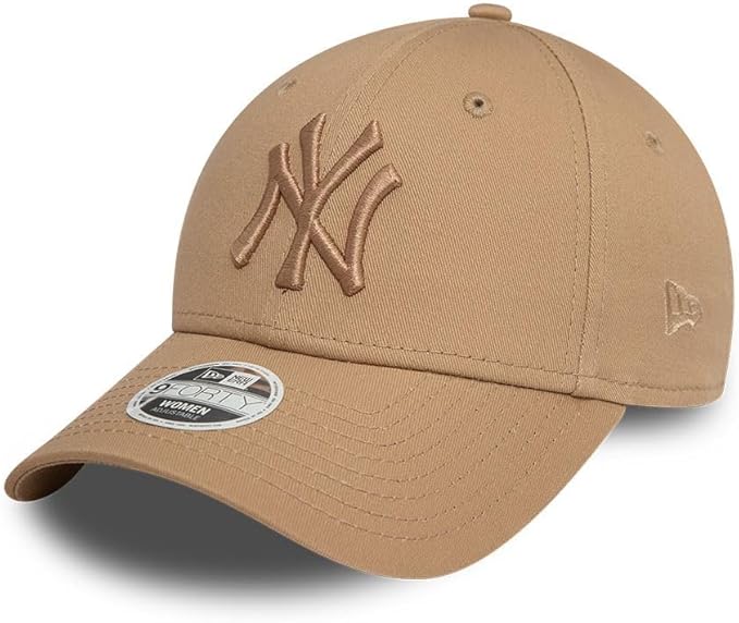 New York Yankees New Era 9Forty Essential Camel Baseball Cap for Women - Adjustable Snapback Hat for Baseball Fans, Streetwear & Outdoor Activities