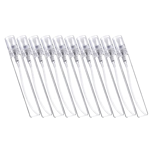 FOMIYES 25Pcs 10ml Clear Glass Perfume Bottles - Empty Refillable Fine Mist Spray Bottles for Travel & Home Use | Portable Perfume Atomizer for DIY Essential Oils, Cologne & Fragrance Storage