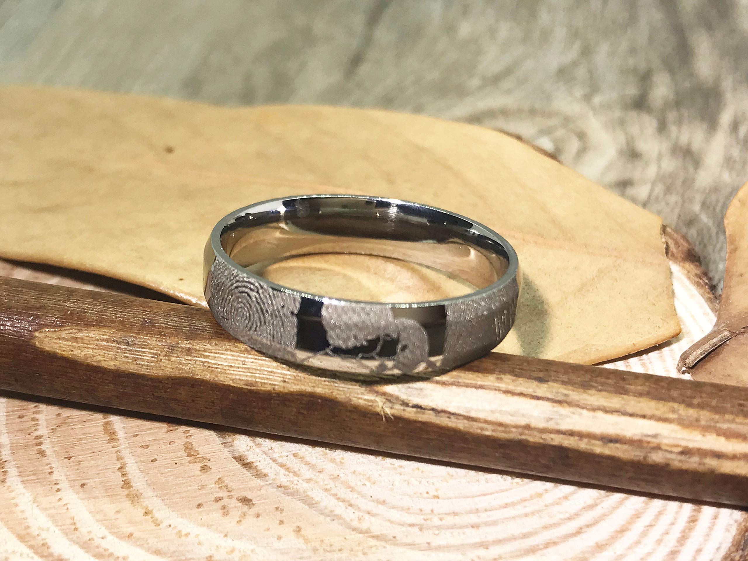 Fingerprint Comic Rings Set - His & Her Matching Love Promise Rings for Couples - Unique Wedding Bands for Engagement, Anniversary & Romantic Gifts - Perfect for Valentine's Day, Proposals & Couple Jewelry