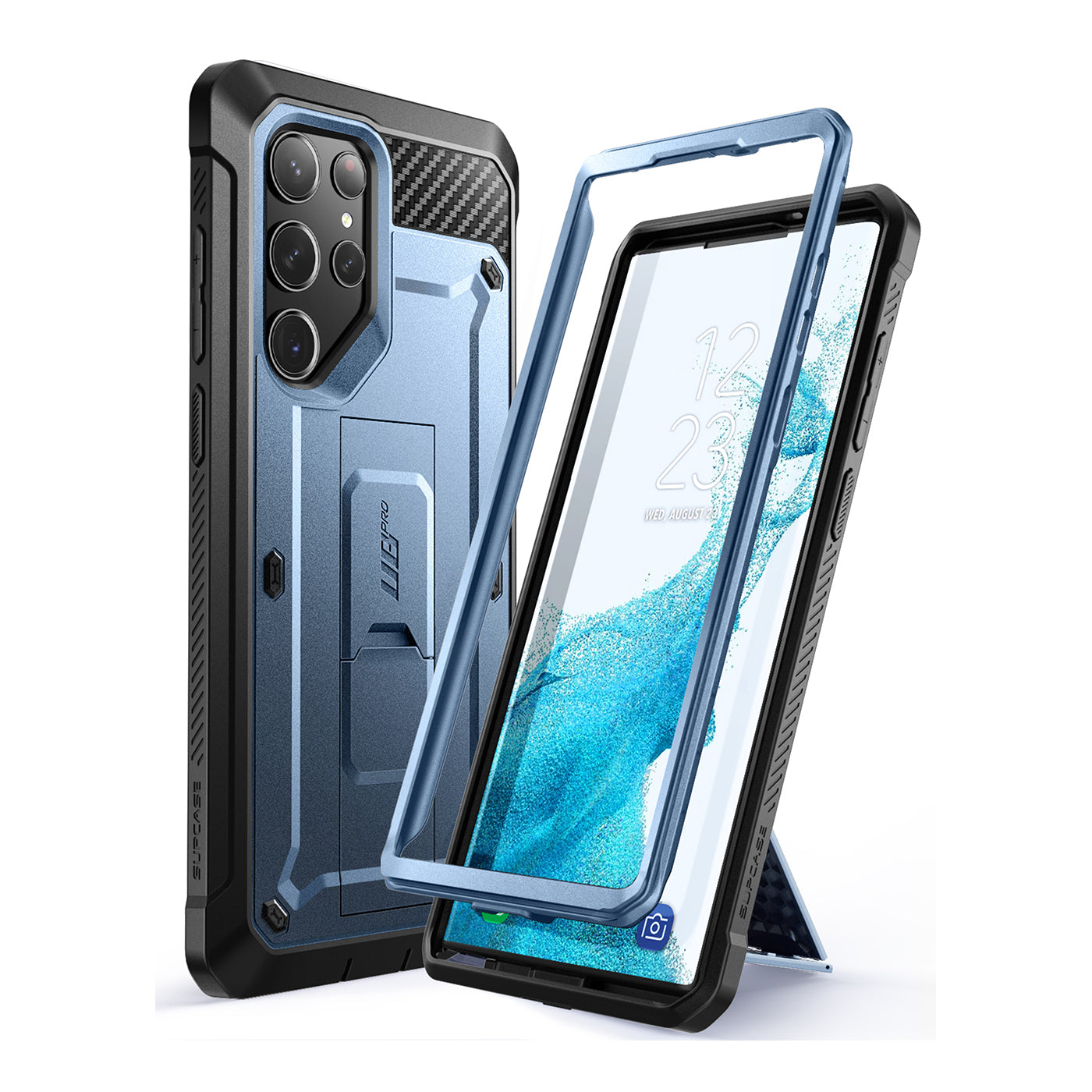Samsung Galaxy S23 Ultra Case - Unicorn Beetle PRO Heavy Duty Rugged Protective Cover with Metallic Blue Finish | Shockproof, Durable & Slim Design for Outdoor, Work & Everyday Use
