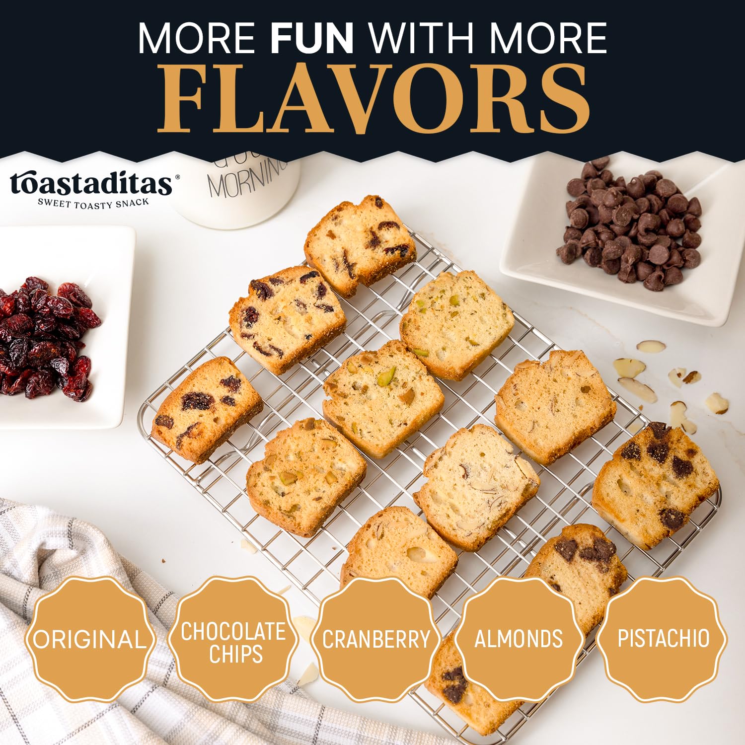 Toastaditas Pistachio Toasted Cookies - Natural Ingredients, No Artificial Flavors | Healthy Snack for Kids & Adults | Perfect with Coffee or Tea | 6 oz Pack | Great for Office, Travel & Gift Giving
