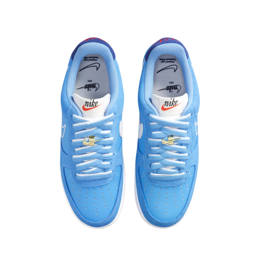 Nike Air Force 1 Low Sneakers - University Blue, White & Royal Blue Basketball Shoes for Men | Casual Wear, Street Style & Everyday Comfort