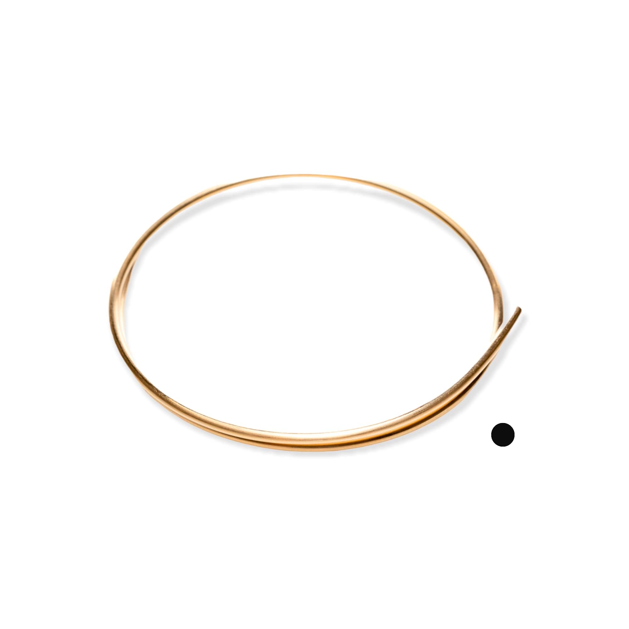 14K Gold Filled Round Wire 8 Gauge (1FT) - Dead Soft Yellow Gold Craft Wire for Jewelry Making, DIY Projects - Made in USA - Perfect for Necklaces, Bracelets & Wire Wrapping