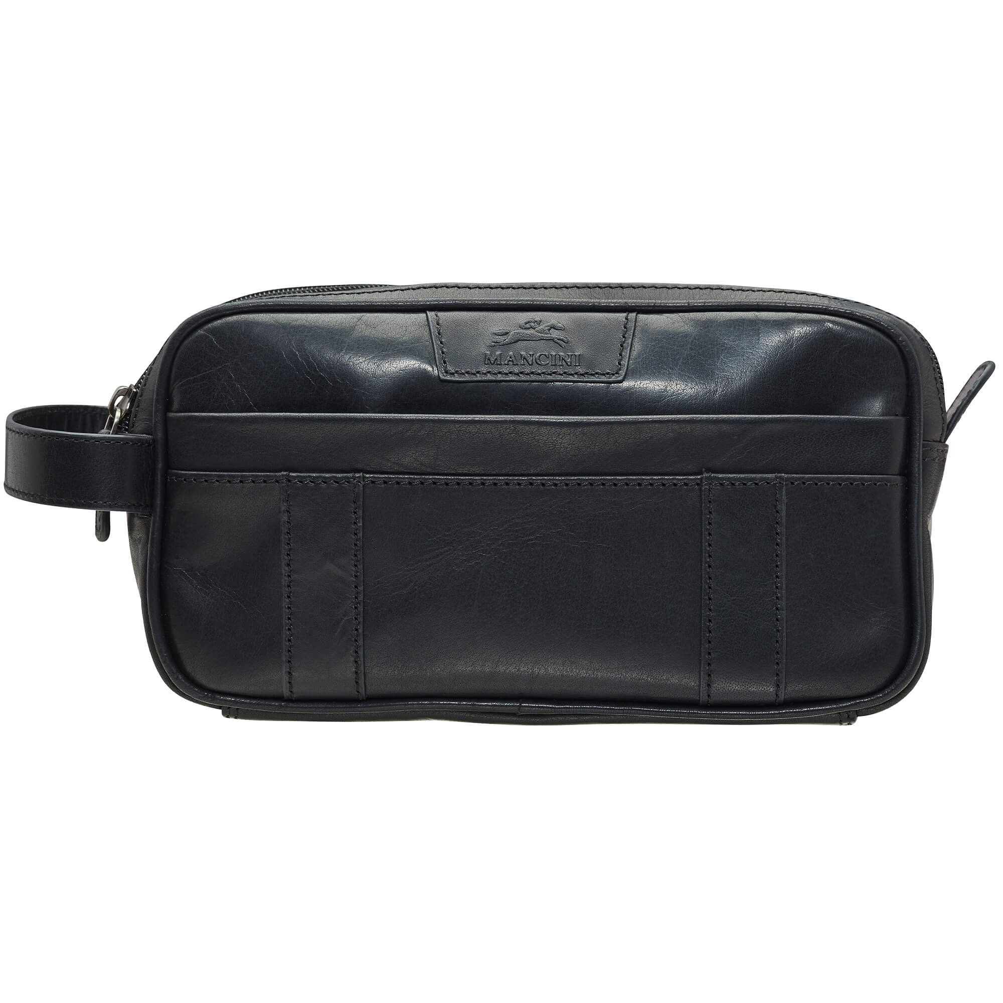 Mancini Buffalo Dual Top Zipper Toiletry Bag for Men & Women - Waterproof Travel Cosmetic Organizer - Perfect for Gym, Business Trips & Vacation Essentials Storage