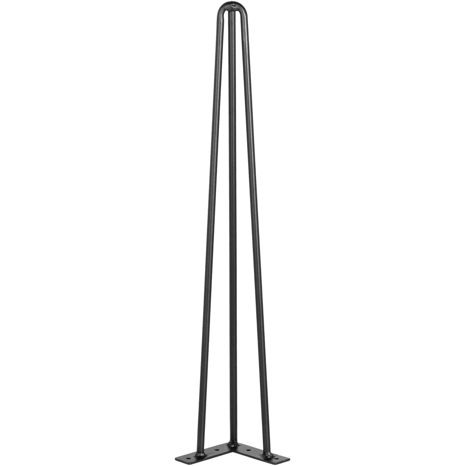 VEVOR Hairpin Table Legs 30 Inch Black Set of 4 - Heavy Duty 880lbs Load Capacity (220lbs Each) - 3 Rod Carbon Steel Desk Legs for DIY Furniture, Dining Tables, Benches & Chairs - Perfect for Home Office, Restaurant & Industrial Use