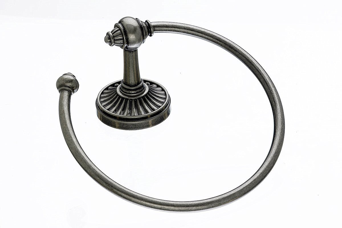 Top Knobs TUSC5PTA Brushed Nickel Towel Ring - Elegant Bathroom Accessory for Towel Storage & Organization