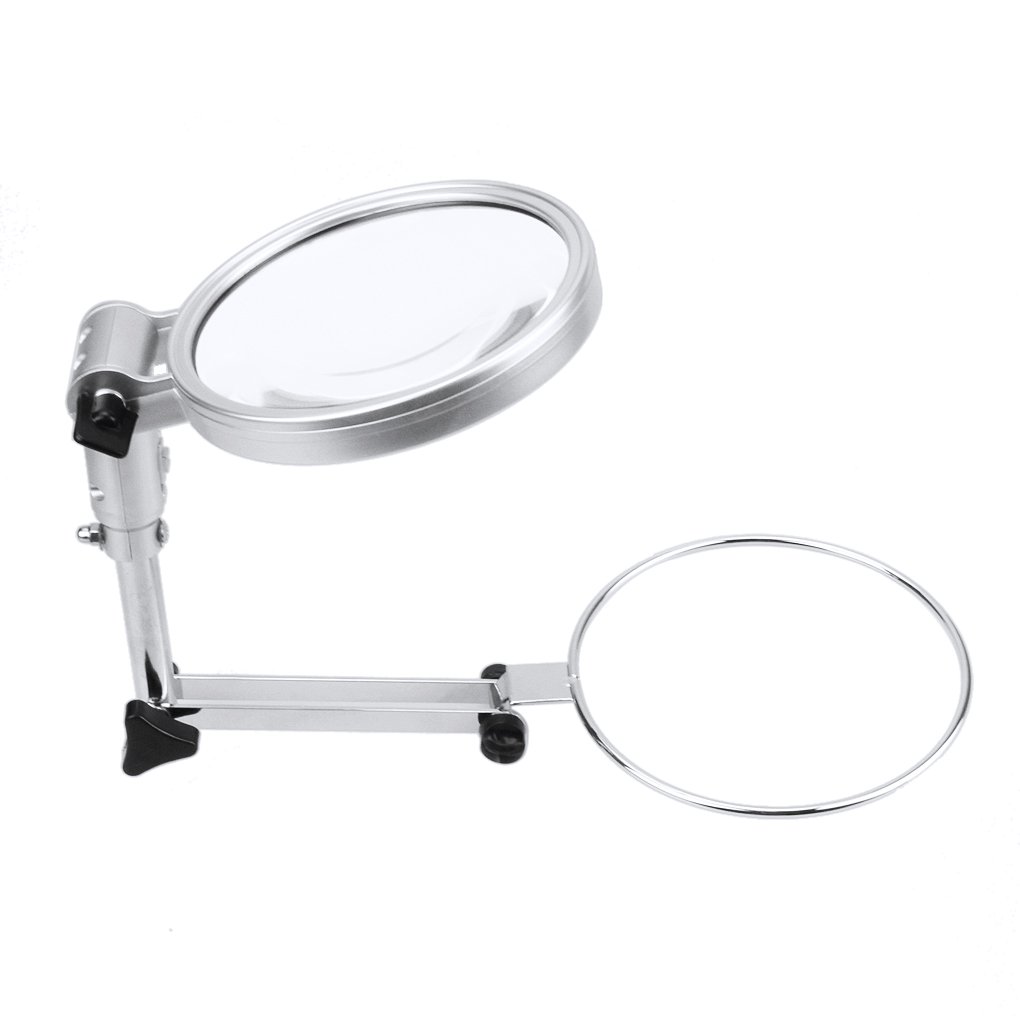 2.5X Magnifying Lamp with LED Ring Light - Adjustable Folding Tabletop Magnifier for Reading, Inspection & Repair | Portable Optical Lens for Students, Elderly & Hobbyists | Perfect for Jewelry Making, Watch Repair & Detailed Craft Work