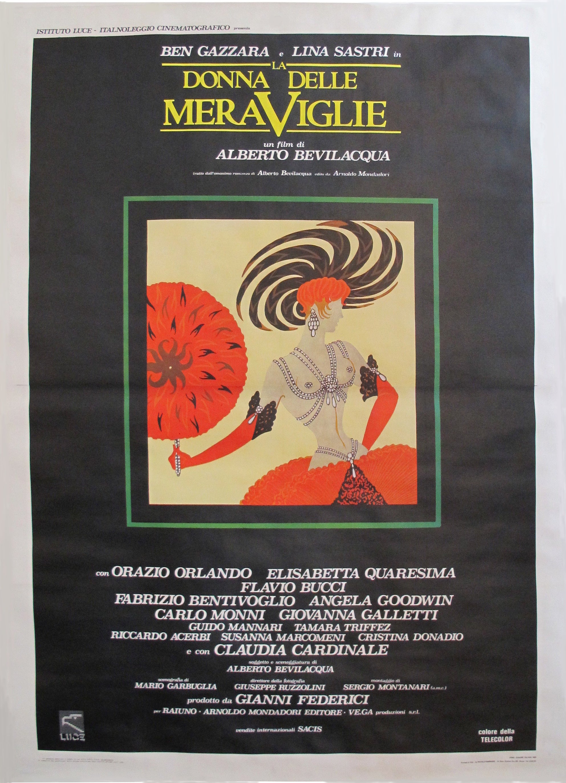 1985 Original Italian Movie Poster La Donna Delle Meraviglie - Vintage Cinema Collectible for Home Theater Decor & Film Memorabilia Display