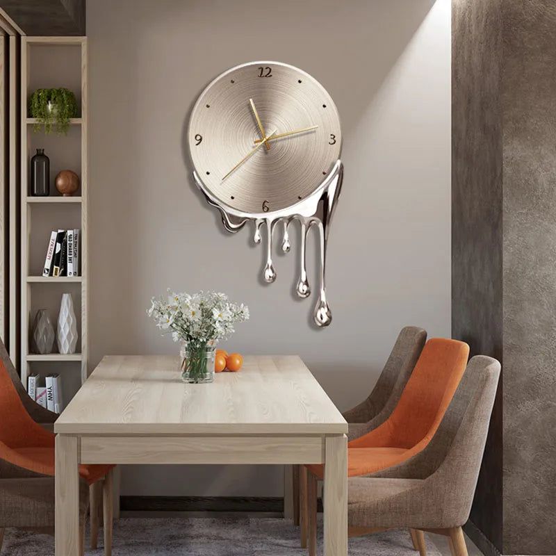 Large Melted Wall Clock - Unique Dali-Inspired Home Decor for Living Room, Bedroom & Office | Modern Artistic Wall Art Gift