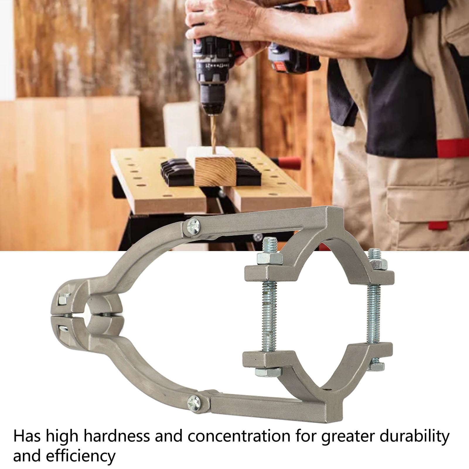 Square Tenon Converter & Square Hole Drill Bit Adapter - Precision Location Reducer Sleeve for Woodworking | Portable Drill Press & Mortiser Machine Converter | Perfect for Cabinet Making, Furniture Joinery, and DIY Wood Projects
