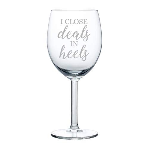 10 oz Professional Wine Glass Goblet for Real Estate Agents - Elegant Stemware for Closing Deals in Heels | Perfect for Office Celebrations, Client Meetings & Networking Events