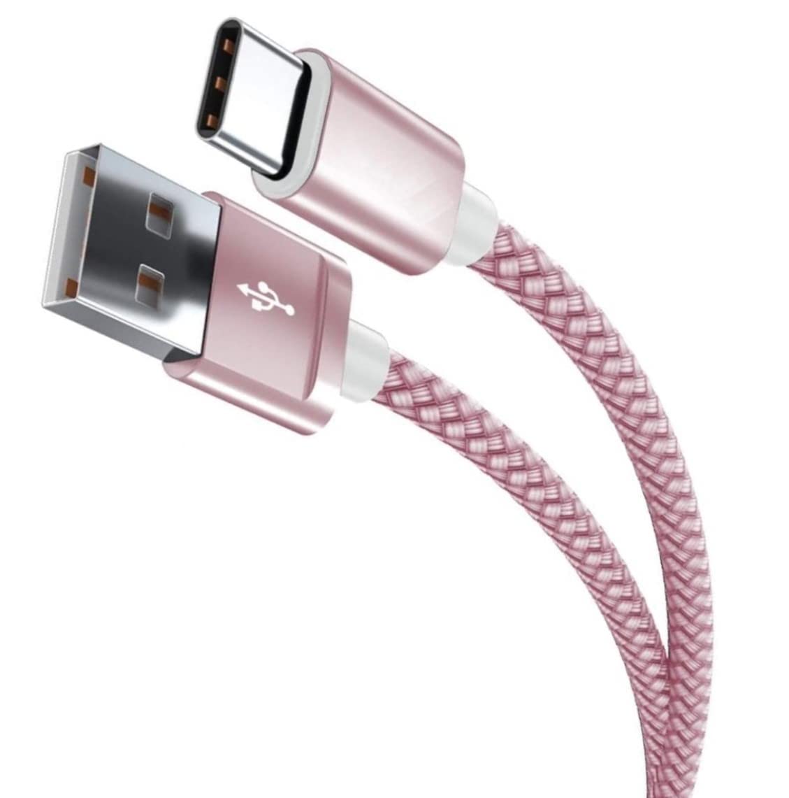 Fast Charging USB C Cable for Motorola E20 E30 E40 E32 - 3.3ft Type C Charger Cord with Sync & Data Transfer - Compatible with Moto E7 E7i Power - Rose Pink (1m) - Perfect for Home, Office & Travel Charging