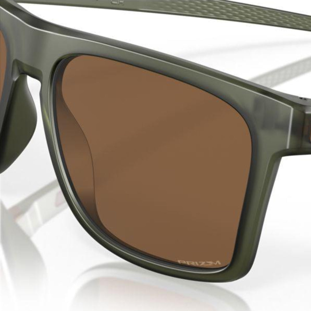 Oakley Leffingwell Sunglasses Matte Olive Ink with Prizm Bronze Lens 0OO9100 910011 - Polarized Sports & Outdoor Activities for Men and Women