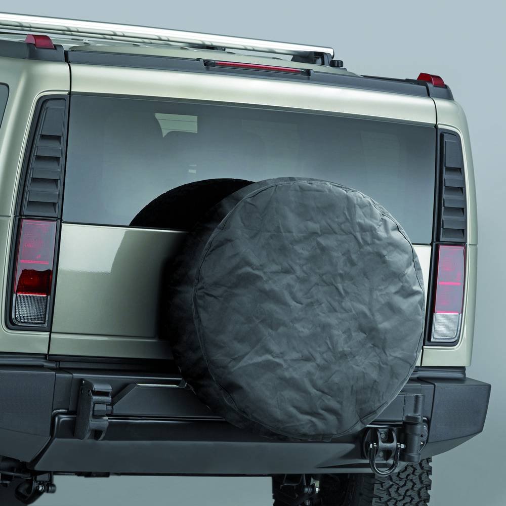 Universal Spare Wheel Cover - Black - Fits 15